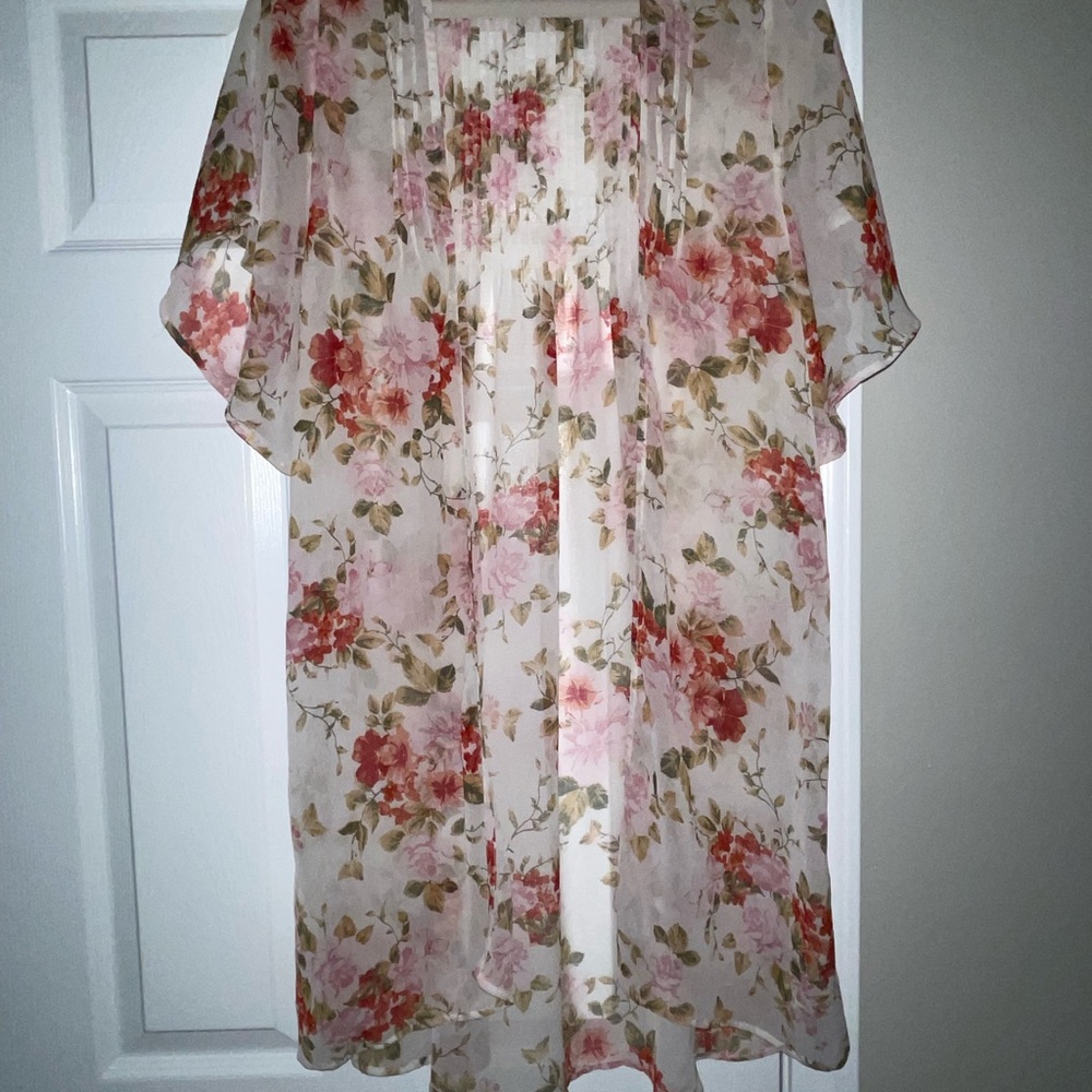 Floral Sheer Kimono Robe